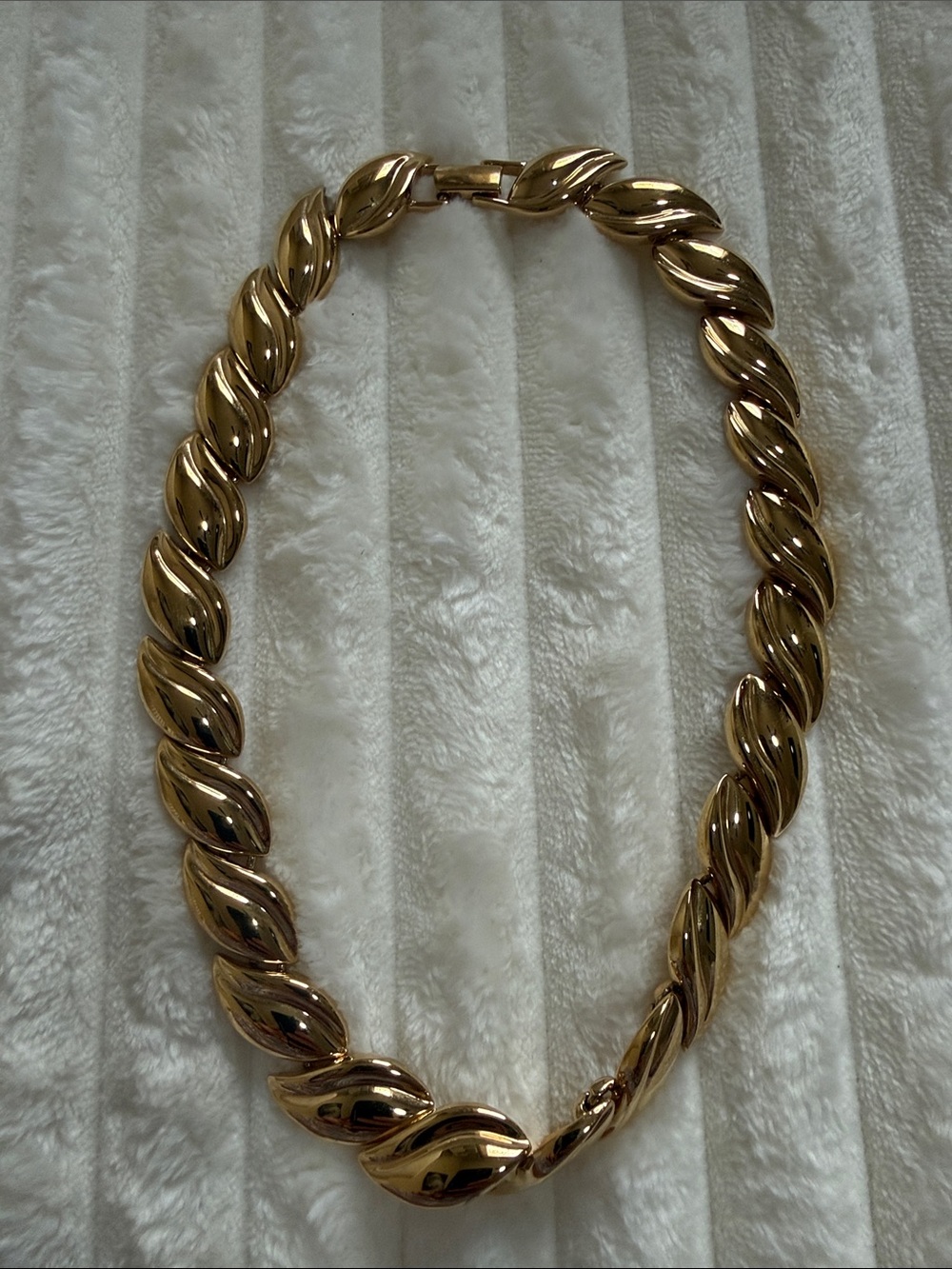 Gold-Tone Twisted Link Necklace - Women's Jewelry Napier
